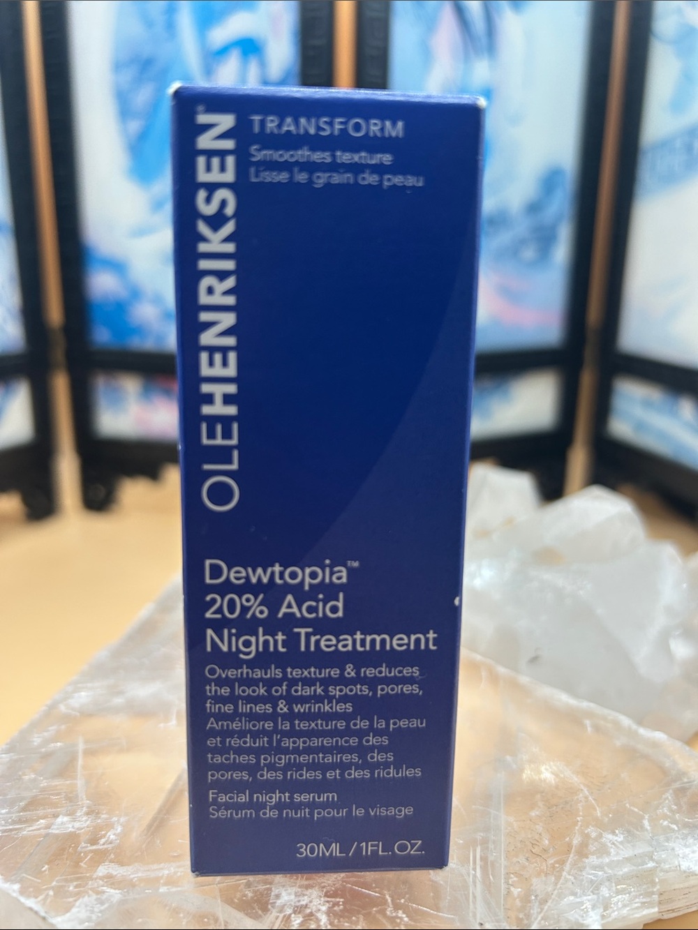 Ole Henriksen Dewtopia 20% Acid Night Treatment — Bold Blue Box